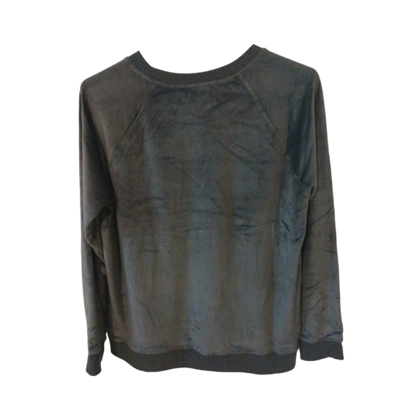 Super Soft Lounge Sweatshirt Stars Above Gray Velour Comfy Versatile  NWT S - Picture 6 of 9